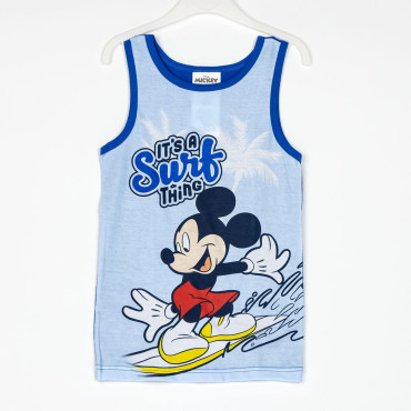 PIJAMA DE MALHA SIMPLES CAMISOLA SIMPLES SACO DE TOILETTE MICKEY