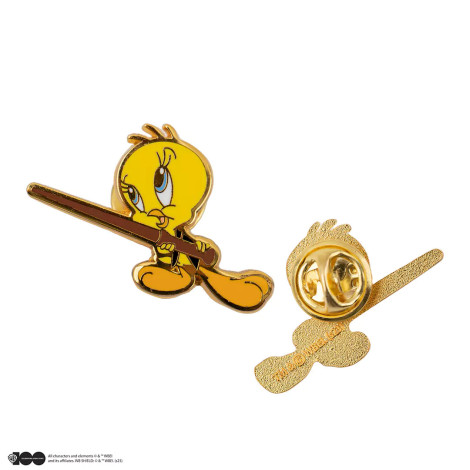 Conjunto 2 pins do Sylvester e do Tweety em Hogwarts