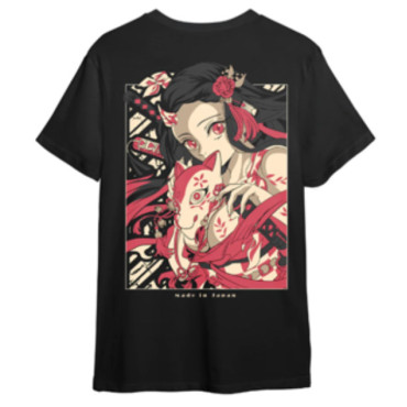 T-shirt "Nezuko Kamado Demon Slayer" fabricada no Japão