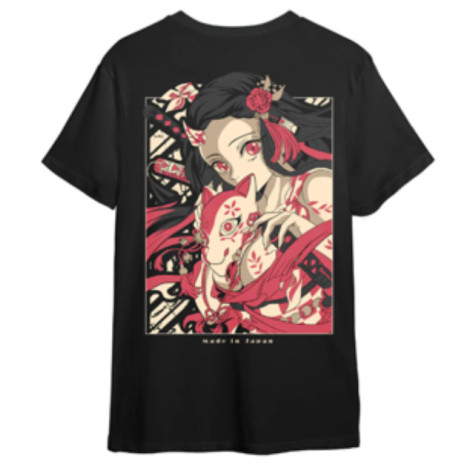 T-shirt "Nezuko Kamado Demon Slayer" fabricada no Japão