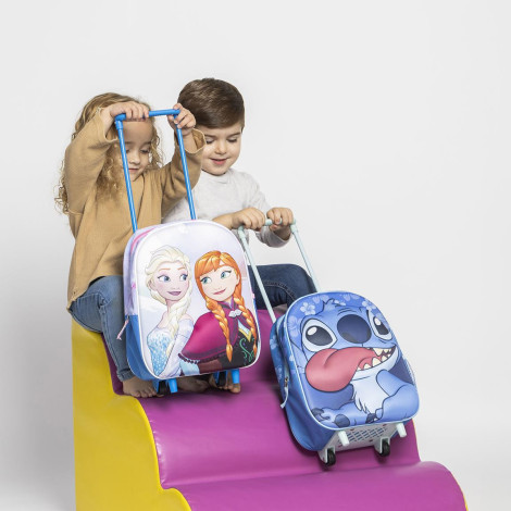 MOCHILA INFANTIL TROLLEY 3D STITCH