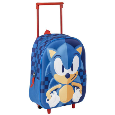 MOCHILA INFANTIL TROLLEY 3D SONIC