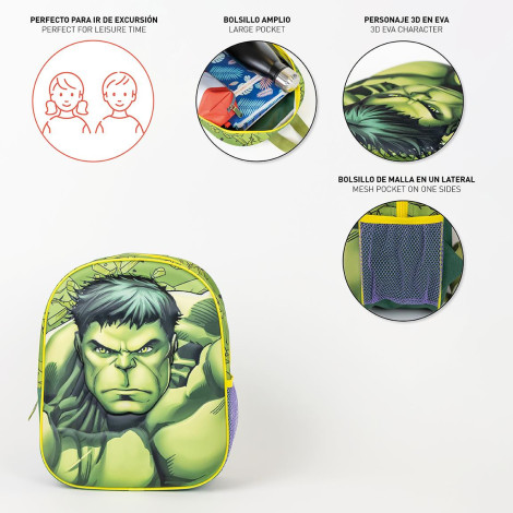 MOCHILA INFANTIL 3D AVENGERS HULK