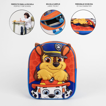 MOCHILA INFANTIL 3D APLICACIONES PAW PATROL