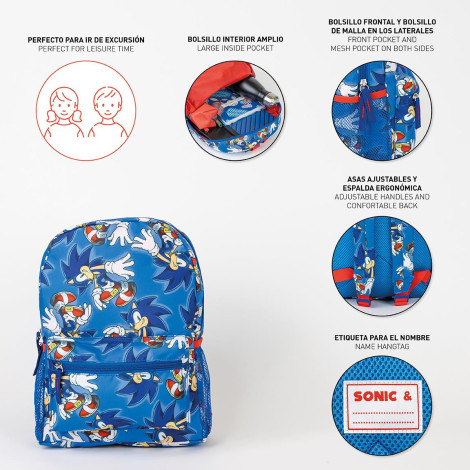 MOCHILA INFANTIL TIEMPO LIBRE ESTAMPADO SONIC