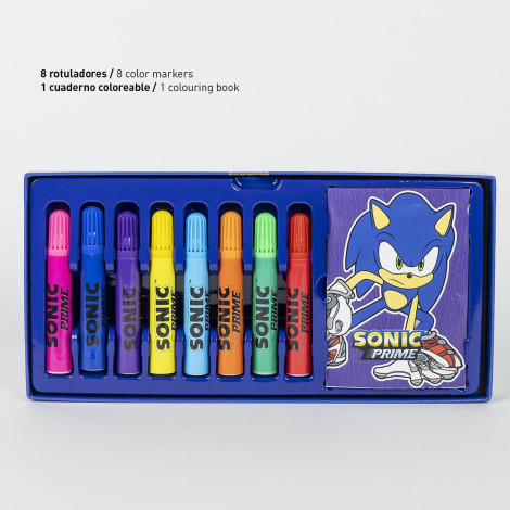 SET PAPELERÍA COLOREABLE MALETÍN SONIC PRIME