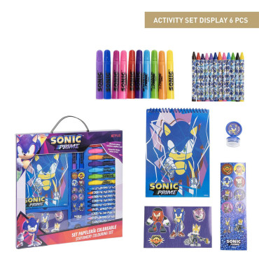 SET PAPELERÍA COLOREABLE DISPLAY SONIC PRIME