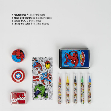 SET PAPELERÍA COLOREABLE MALETÍN MARVEL