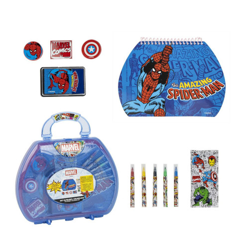 SET PAPELERÍA COLOREABLE MALETÍN MARVEL