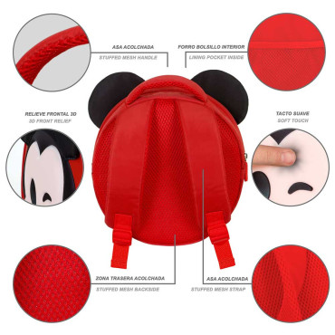 Mickey Mouse Mochila para criança Vermelho