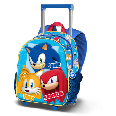 Mochila trolley para criança Sonic Blue