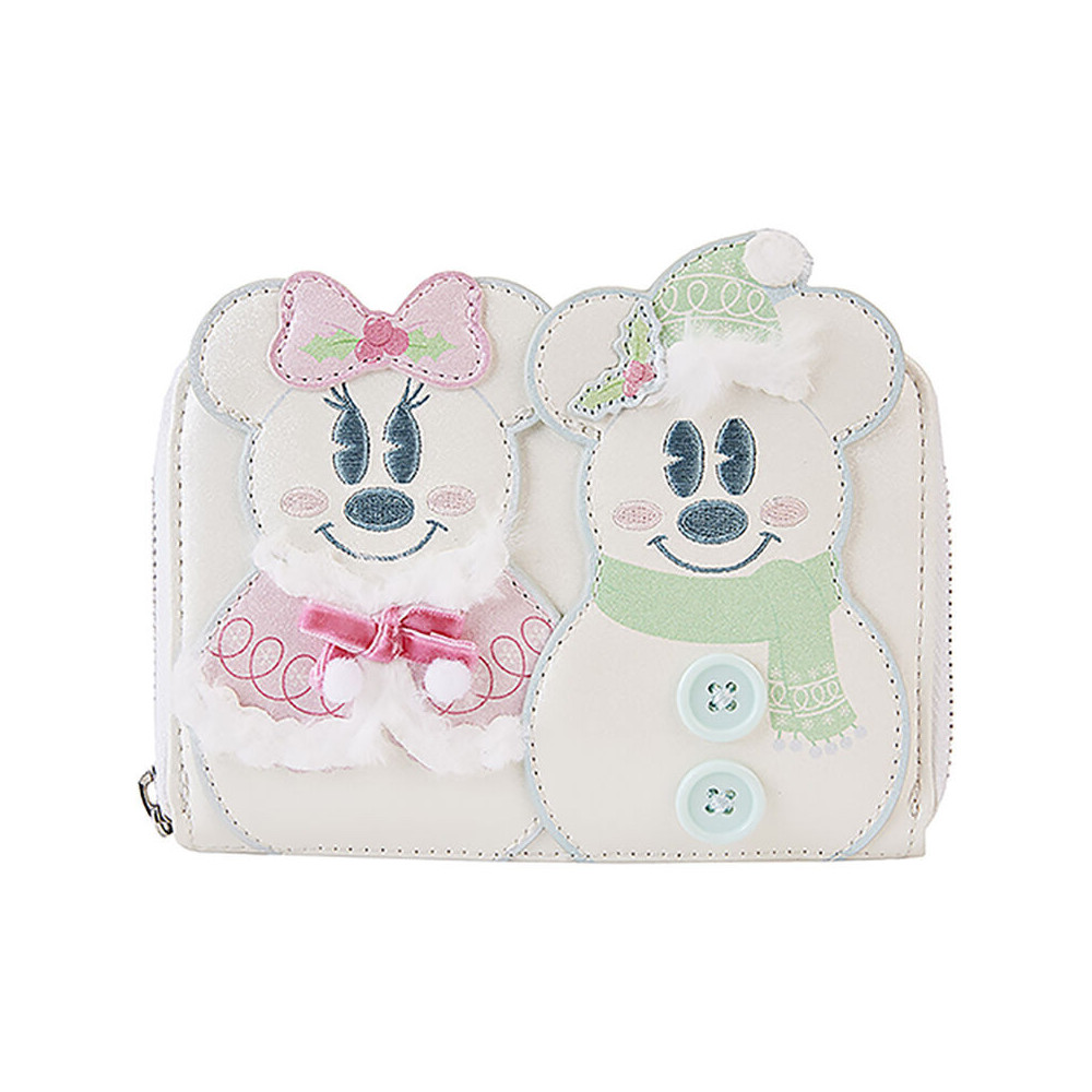 Loungefly Carteira Mickey & Minnie Bonecos de neve Pastel