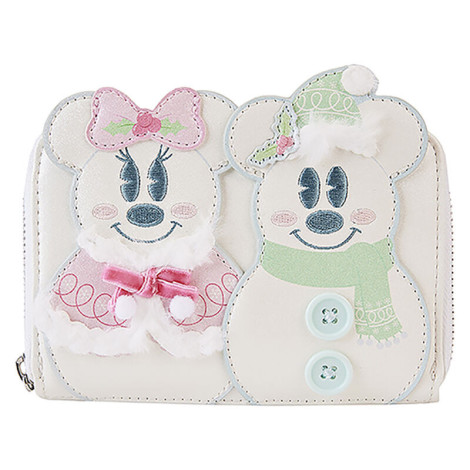 Loungefly Carteira Mickey & Minnie Bonecos de neve Pastel