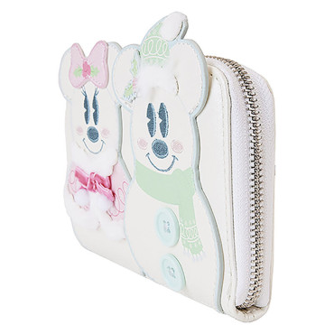 Loungefly Carteira Mickey & Minnie Bonecos de neve Pastel