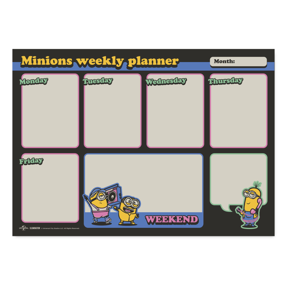 Agenda semanal Minions A4