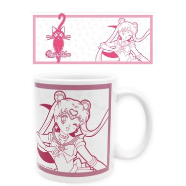 Bunny Caneca Luna e Rosa Sailor Moon