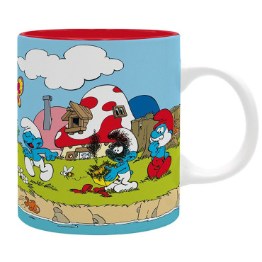 Caneca de grupo dos Smurfs