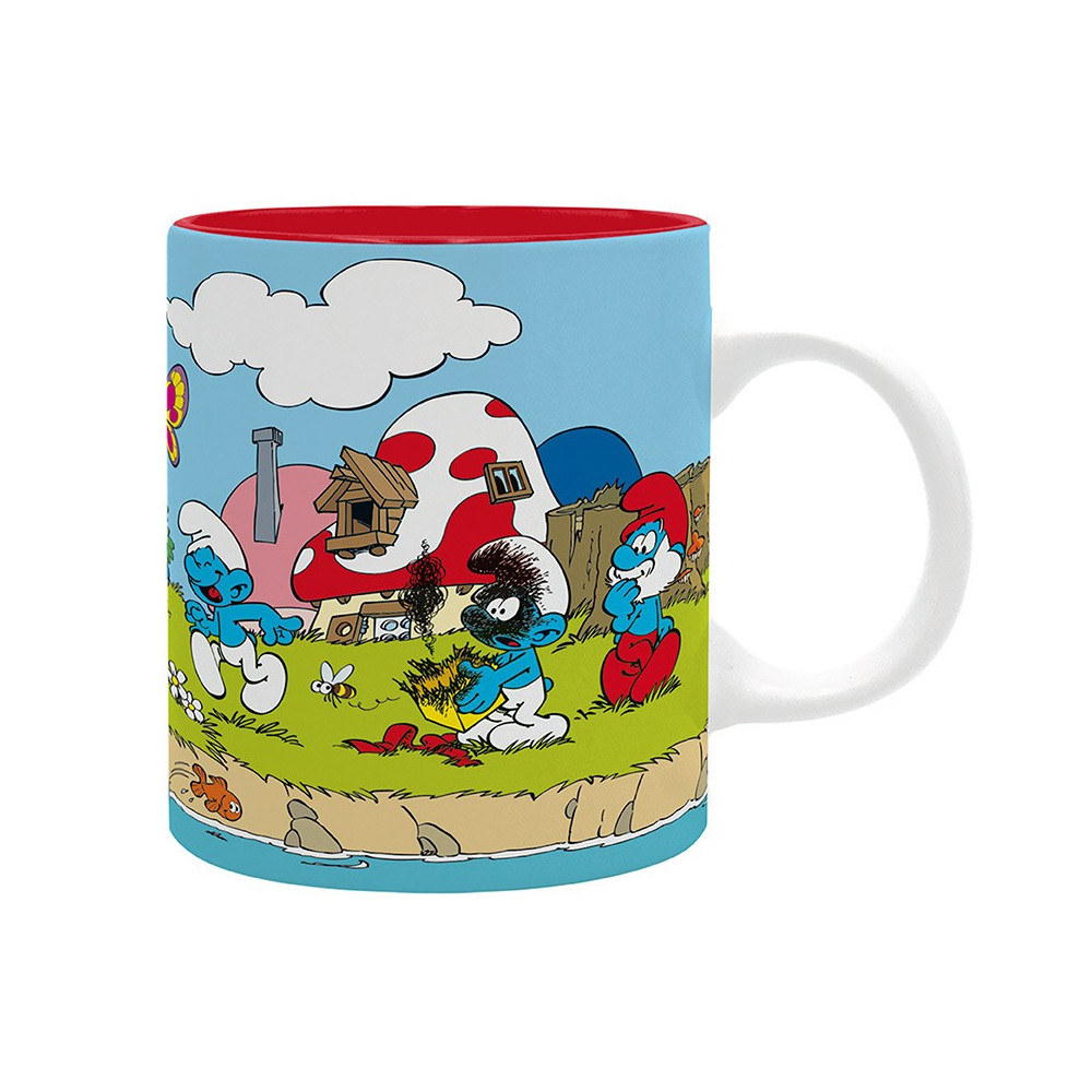 Caneca de grupo dos Smurfs