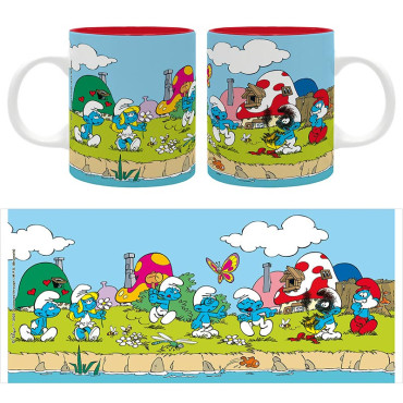 Caneca de grupo dos Smurfs