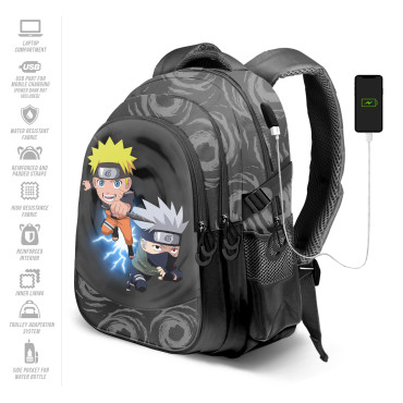 Mochila Naruto Cinzenta