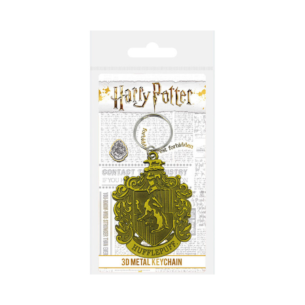 Porta-chaves de metal Harry Potter Brasão de Hufflepuff