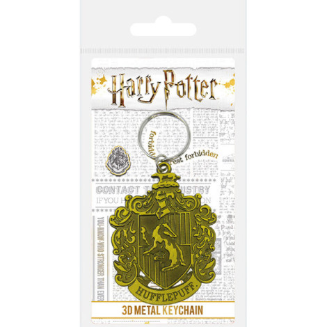 Porta-chaves de metal Harry Potter Brasão de Hufflepuff