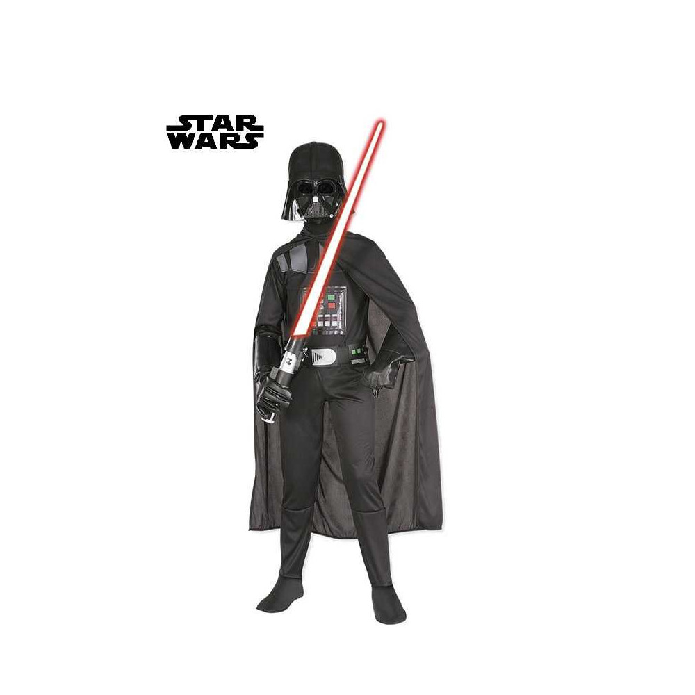 Star Wars Fato clássico de Darth Vader com capacete para crianças