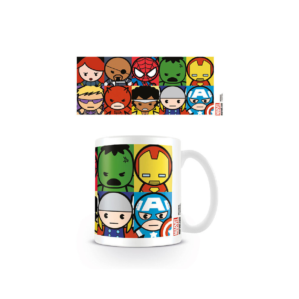 Caneca Marvel Personagens Kawaii