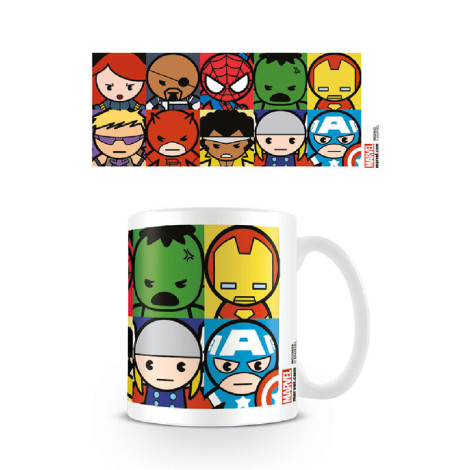 Caneca Marvel Personagens Kawaii