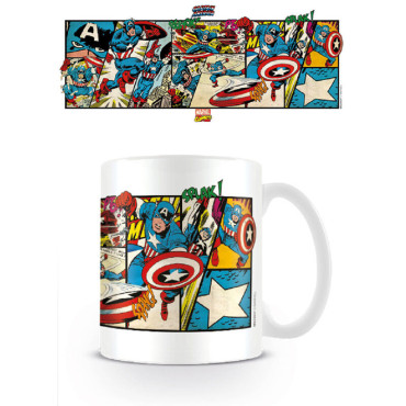 Caneca com desenhos animados do Capitão América