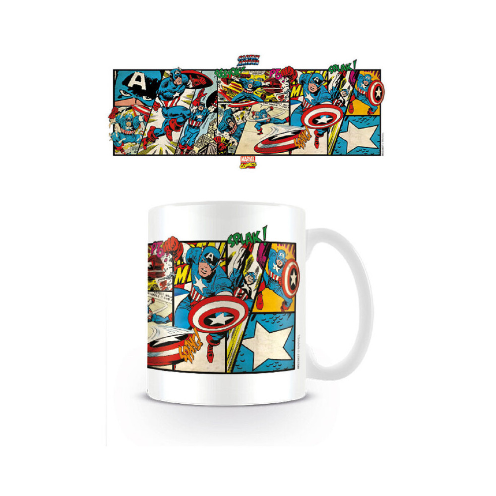 Caneca com desenhos animados do Capitão América