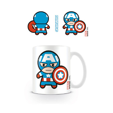 Caneca Kawaii Capitão América