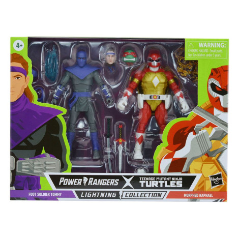 Pack de figuras dos Power Rangers e das Tartarugas Ninja Tommy e Raphael