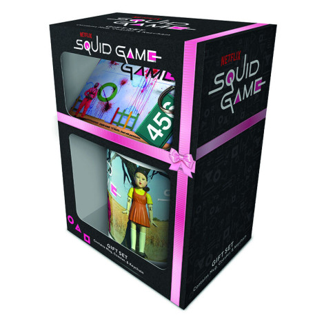 Conjunto de caneca e porta-chaves The Squid Game