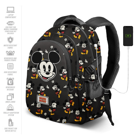 Mickey Mouse Mochila preta