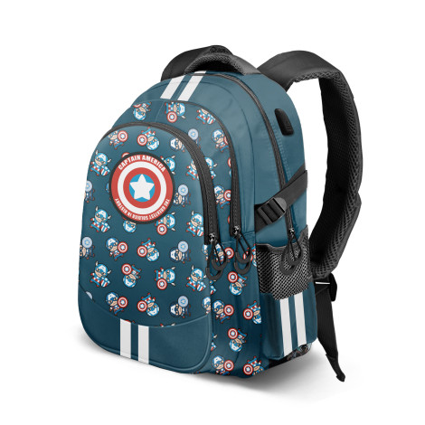 Mochila azul Capitão América