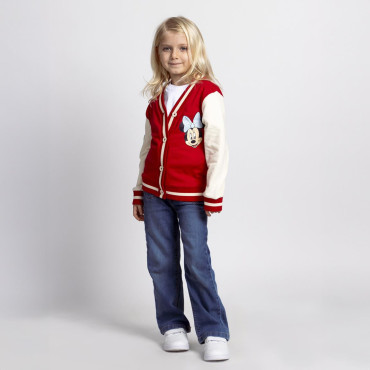 CHAQUETA COTTON BRUSHED BASEBALL MINNIE