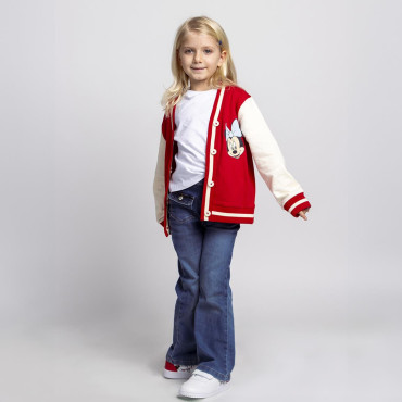 CHAQUETA COTTON BRUSHED BASEBALL MINNIE