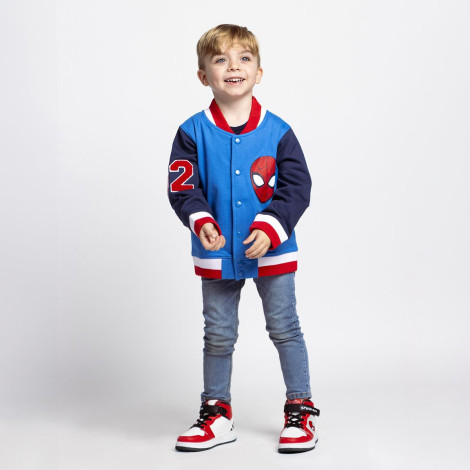 CHAQUETA COTTON BRUSHED BASEBALL SPIDERMAN