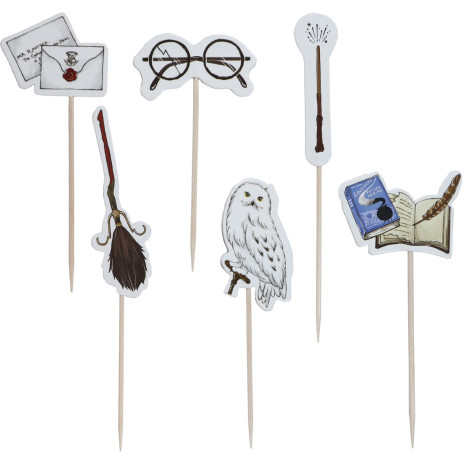 Conjunto de Cápsulas e Toppers para Cupcakes Harry Potter