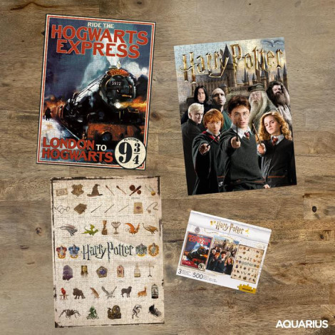 Conjunto de 3 puzzles de 500 peças Harry Potter