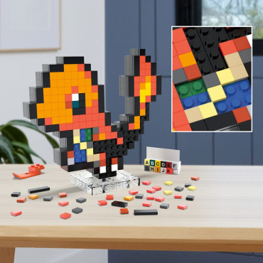 Kit de construção Charmander Pixel Art Pokémon Charmander