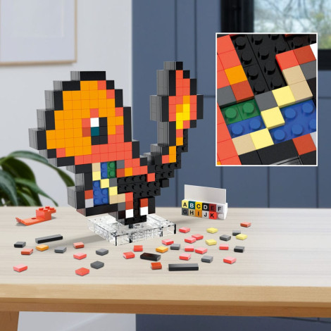 Kit de construção Charmander Pixel Art Pokémon Charmander