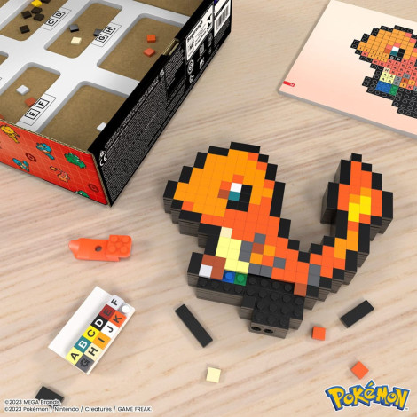 Kit de construção Charmander Pixel Art Pokémon Charmander