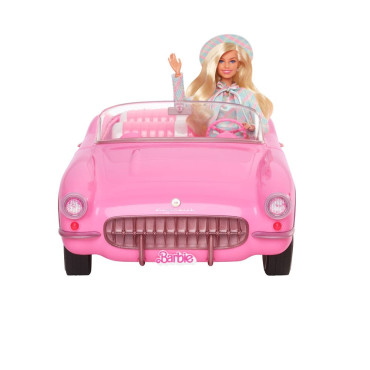 Carro conversível Corvette rosa Barbie o filme