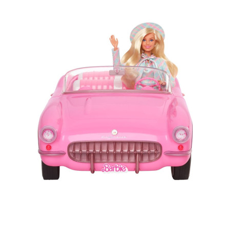 Carro conversível Corvette rosa Barbie o filme