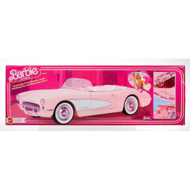 Carro conversível Corvette rosa Barbie o filme