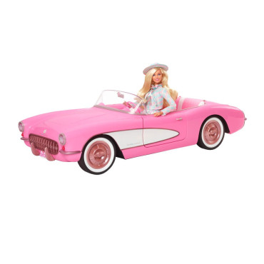 Carro conversível Corvette rosa Barbie o filme