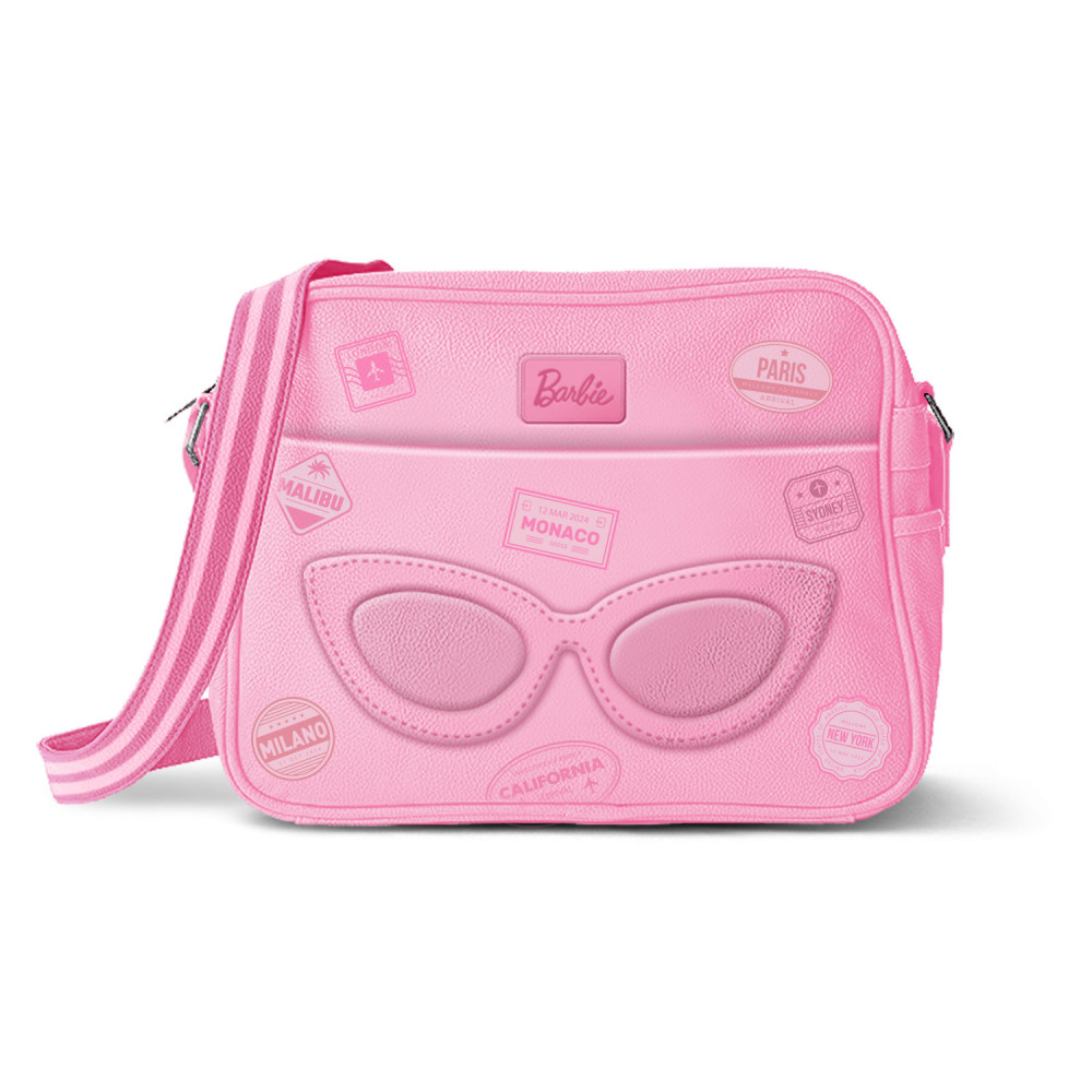 Bolsa de ombro grande Barbie Óculos cor-de-rosa