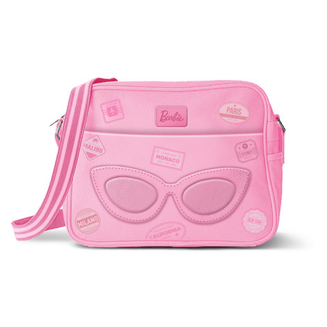 Bolsa de ombro grande Barbie Óculos cor-de-rosa